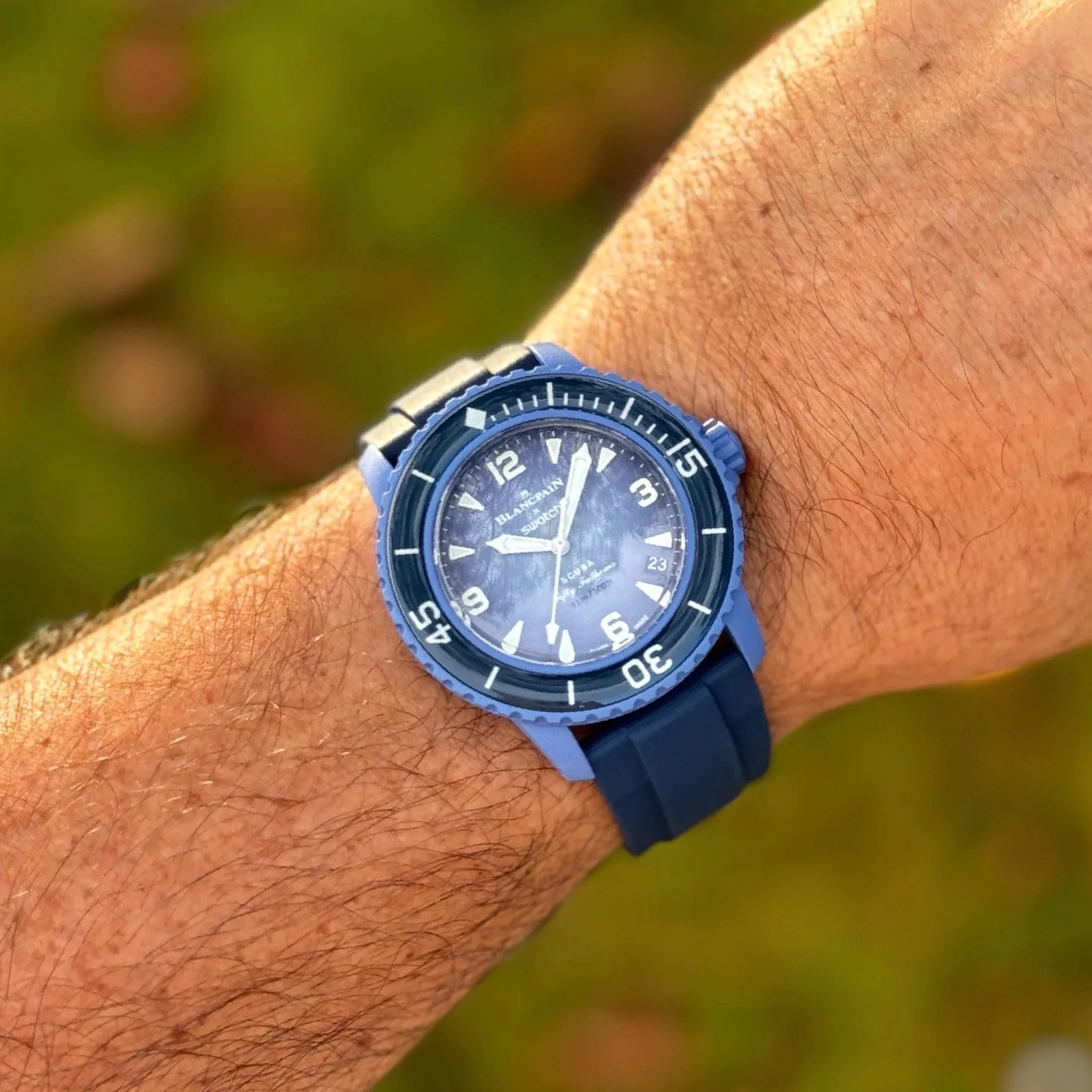 Rubber Strap for Swatch X Blancpain Fifty Fathoms Atlantic Rubber Strap for Swatch X Blancpain Fifty Fathoms Atlantic