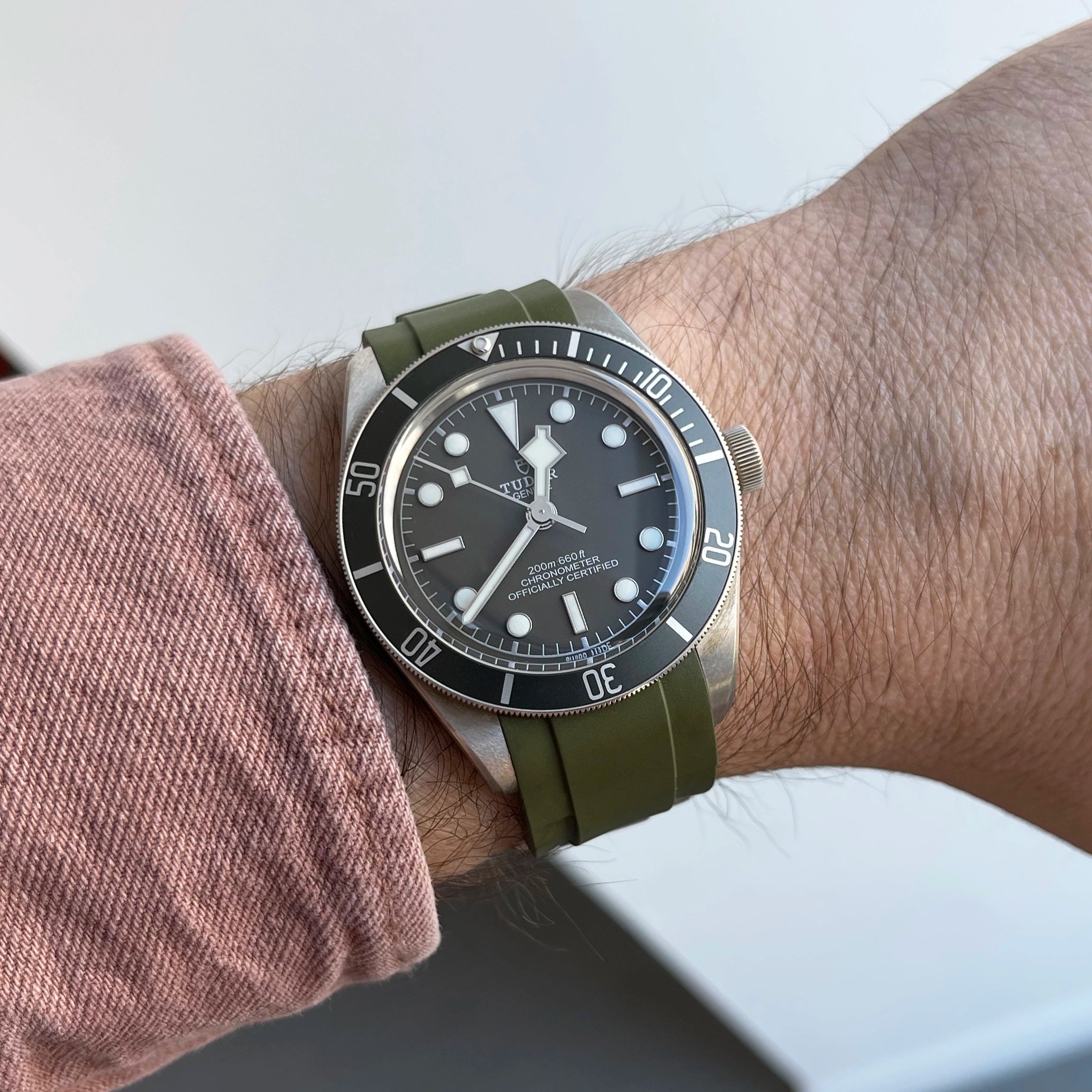 Rubber Strap Bb58 Gmt Rubber Strap For Tudor® Black Bay 58 Silver