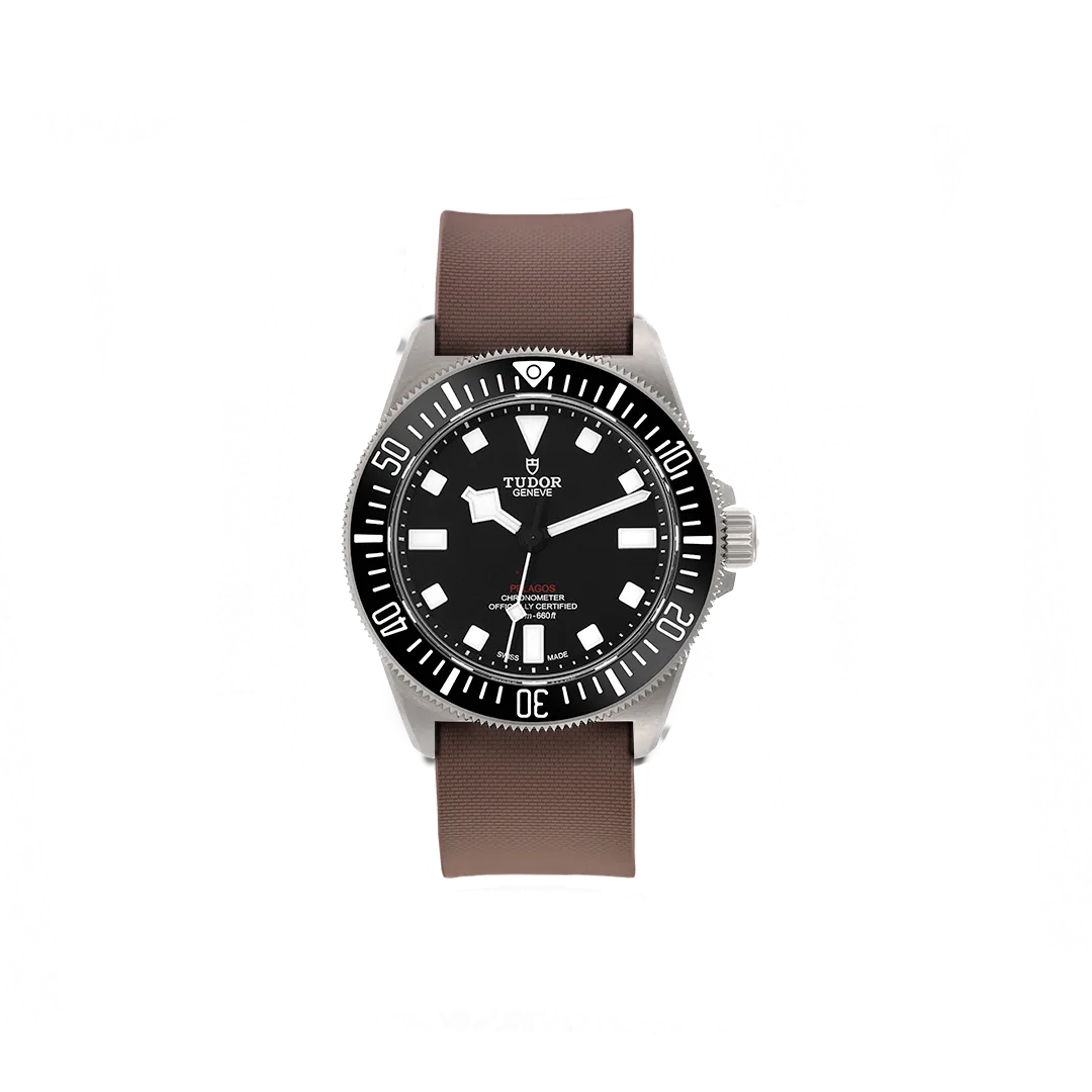 22MM SINGLE PASS RUBBER STRAP FOR TUDOR® PELAGOS FXD BLACK DIAL