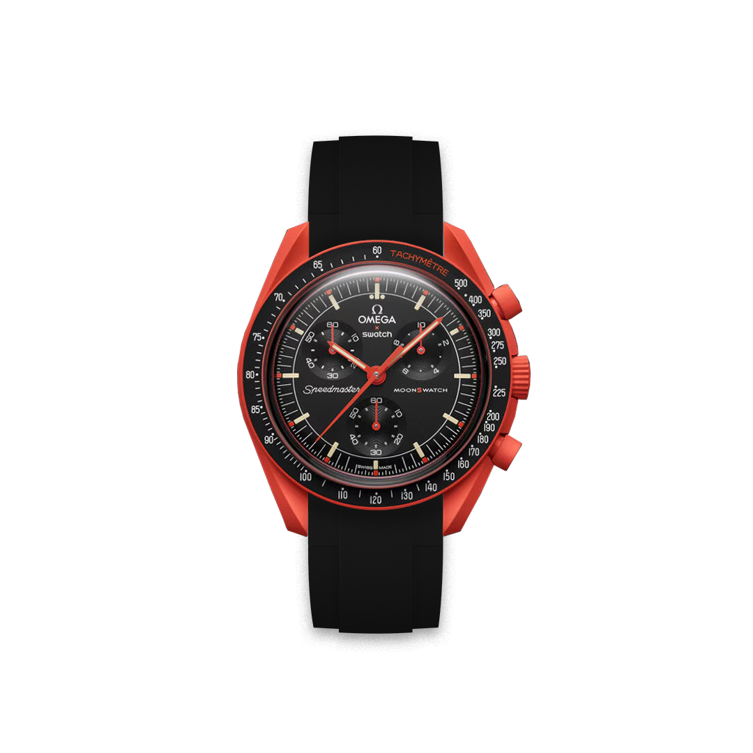 Rubber Strap for OMEGA® x Swatch Bioceramic MoonSwatch Lava – ZEALANDE Rubber Strap for OMEGA® x Swatch Bioceramic MoonSwatch Lava – ZEALANDE
