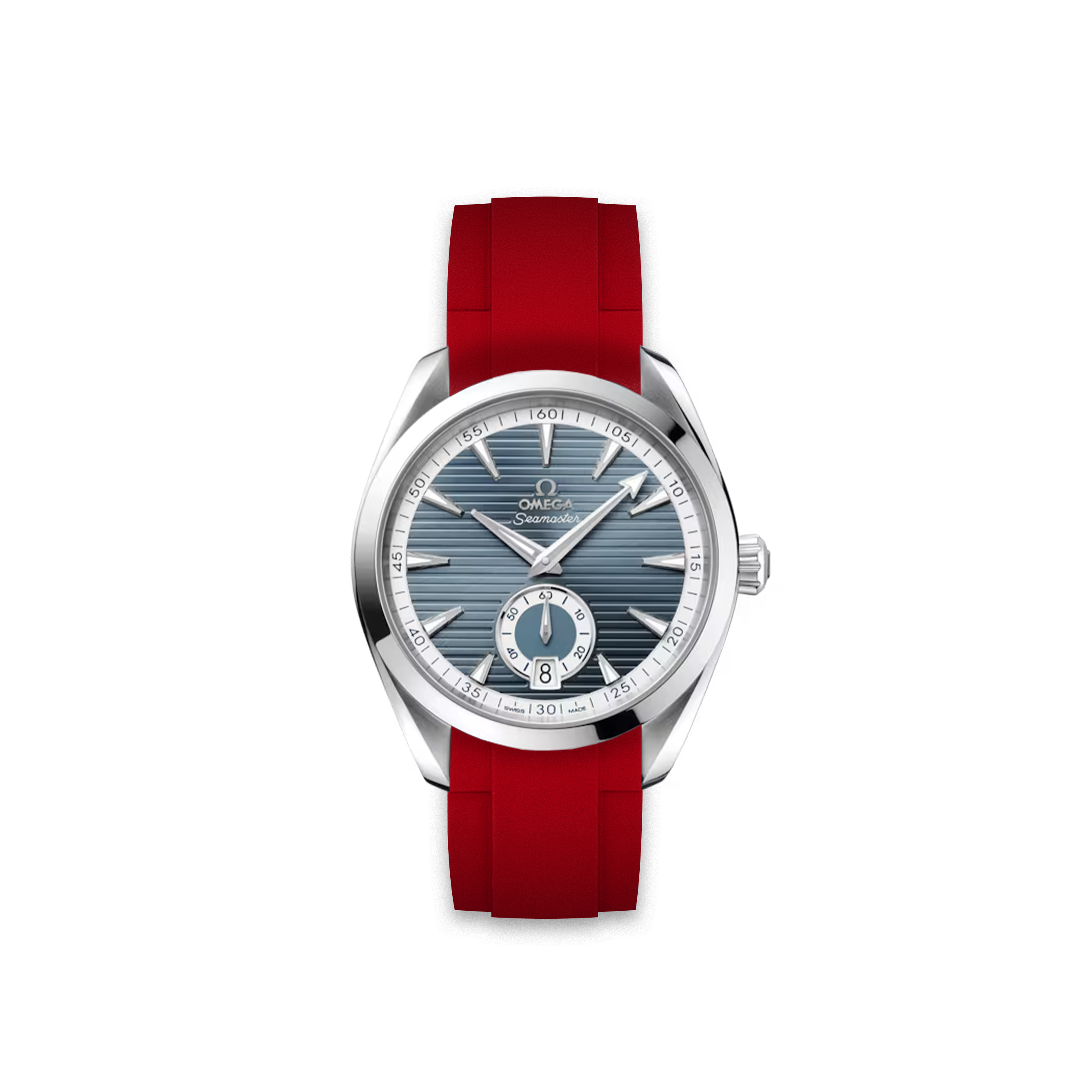 【あかあか】TRUE計40ml Rubber Strap Omega® Seamaster Aqua Terra 41MM Small Seconds Blue
