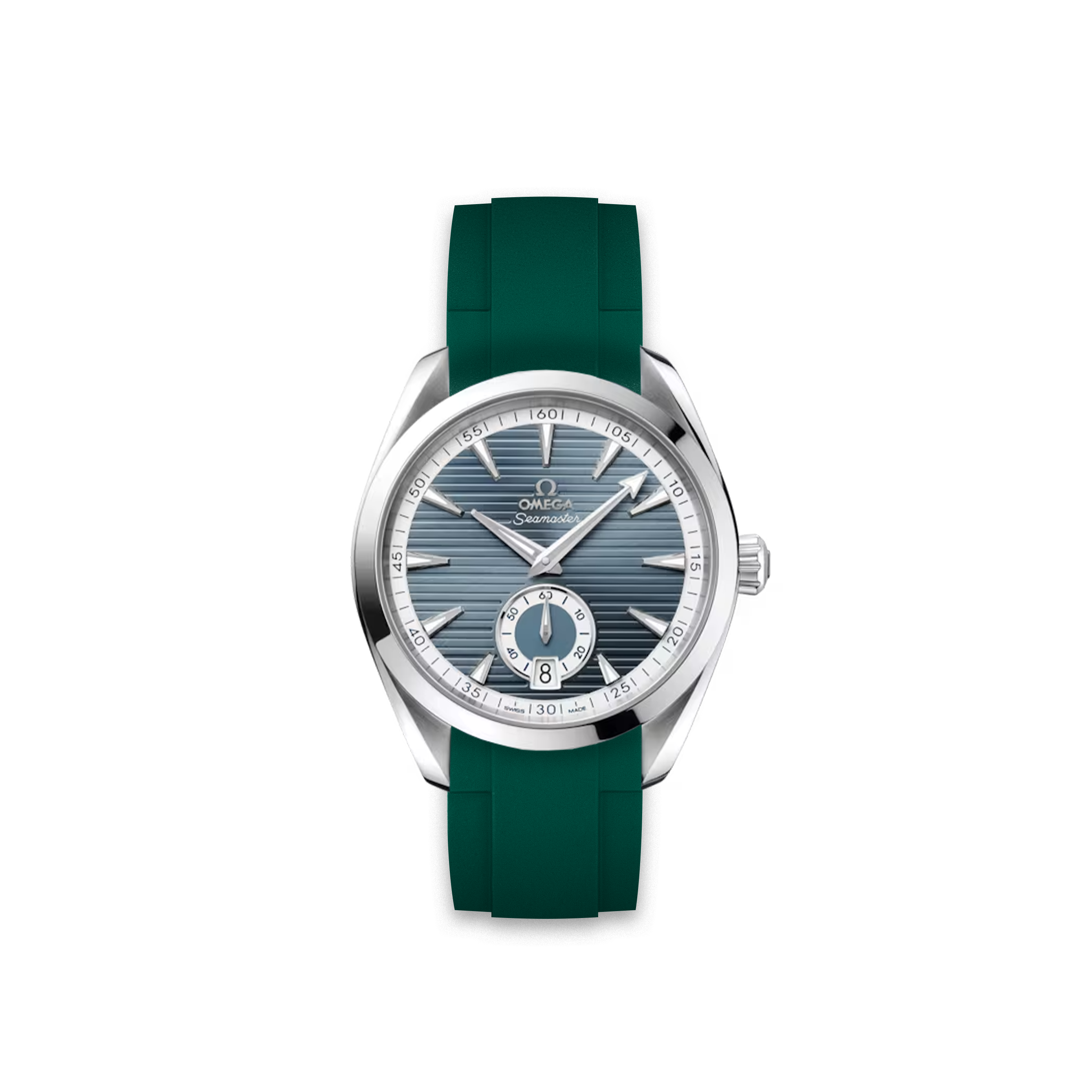 Rubber Strap Omega® Seamaster Aqua Terra 41MM Small Seconds Blue
