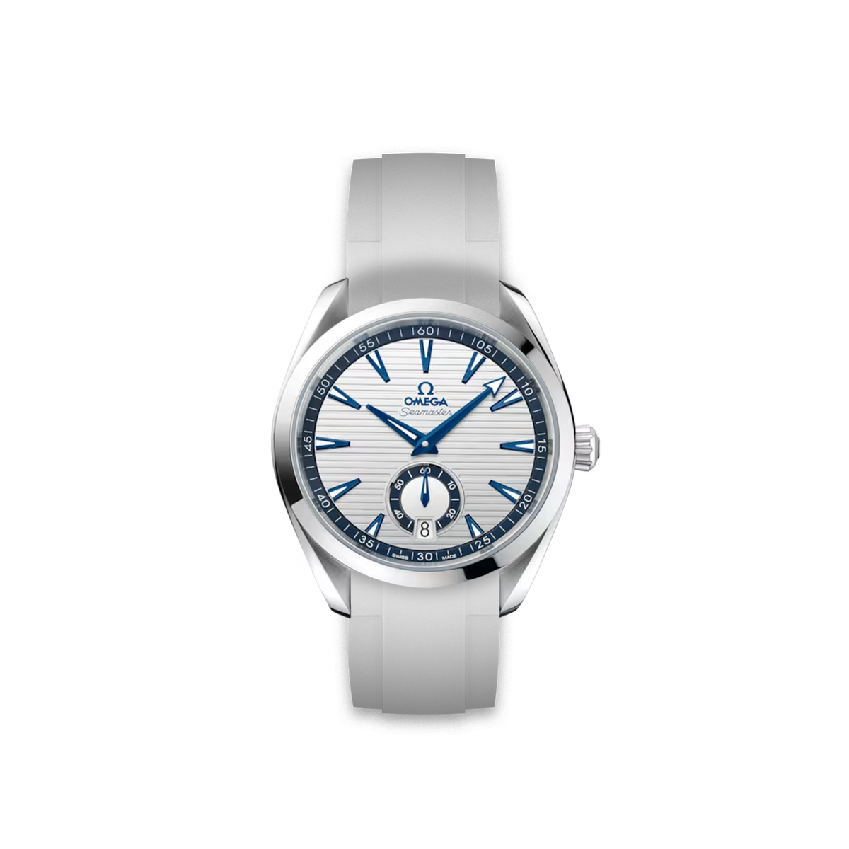 Rubber Strap Omega® Seamaster Aqua Terra 41MM Small Seconds Blue Hand