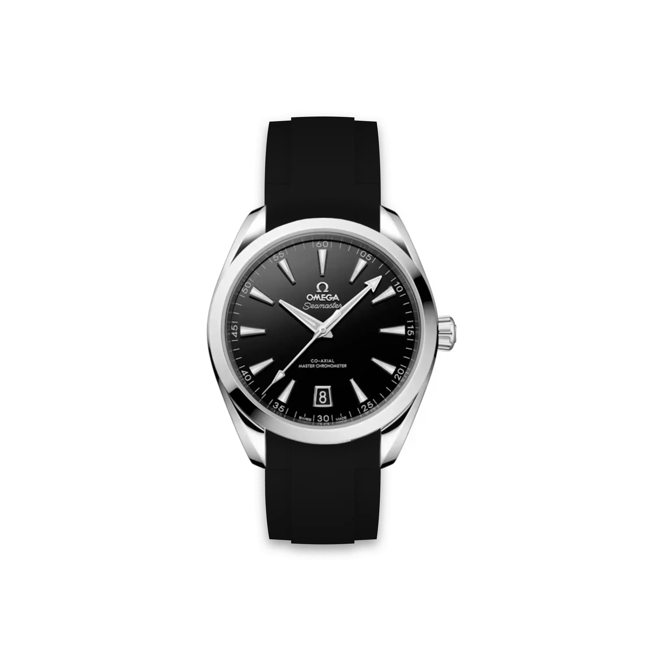Rubber Strap for OMEGA® Seamaster Aqua Terra 150M CO‑AXIAL 41MM Black Lacquer Dial