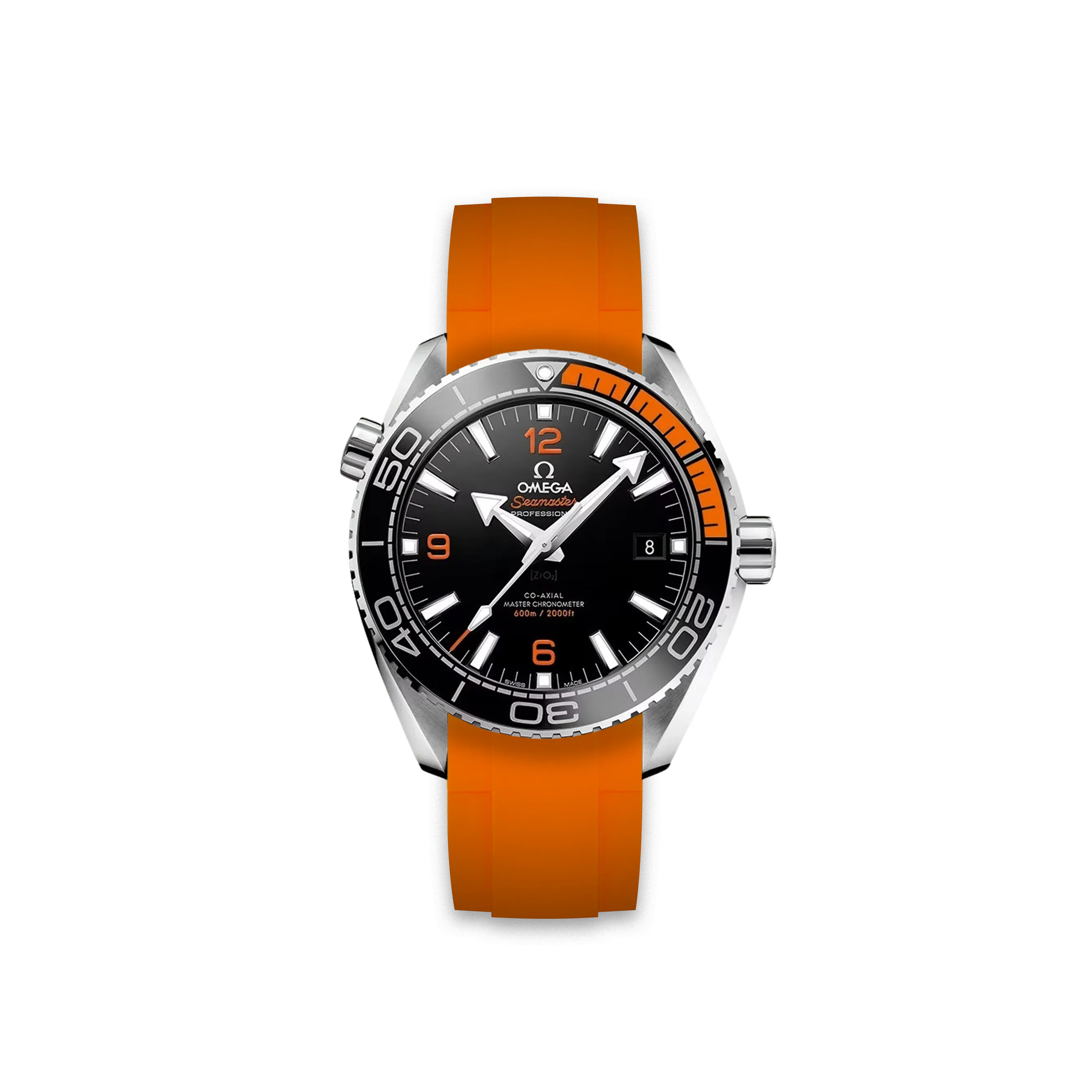 Orange Omega Bracelet Rubber Strap Omega Planet Ocean 600m