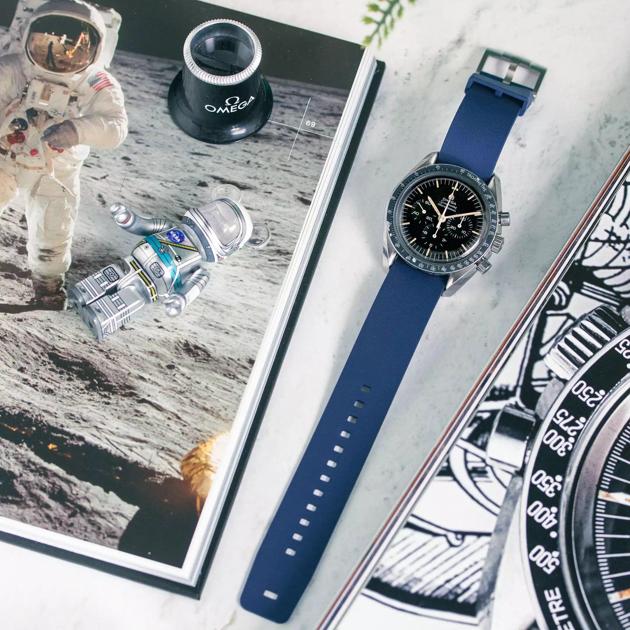 20MM NATO SINGLE PASS RUBBER STRAP FOR OMEGA® SPEEDMASTER ZEALANDE®