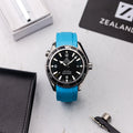Rubber Strap for OMEGA® Seamaster Planet Ocean 42mm (caliber 2500) Rubber Straps ZEALANDE Miami Blue Brushed Classic