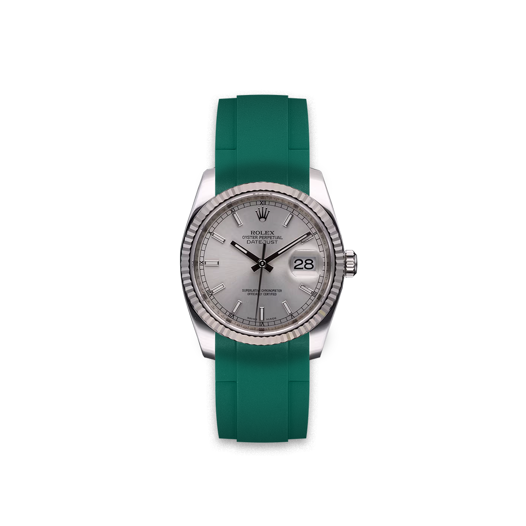 Rubber Strap for Rolex Datejust 116xxx For Deployant Buckle - ZEALANDE Rubber Strap for Rolex Datejust 116xxx For Deployant Buckle - ZEALANDE