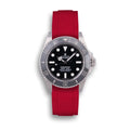 Rubber Strap for ROLEX® Submariner Without Date in 41mm (since sptember 2020) Rubber Straps ZEALANDE Red Brushed Classic