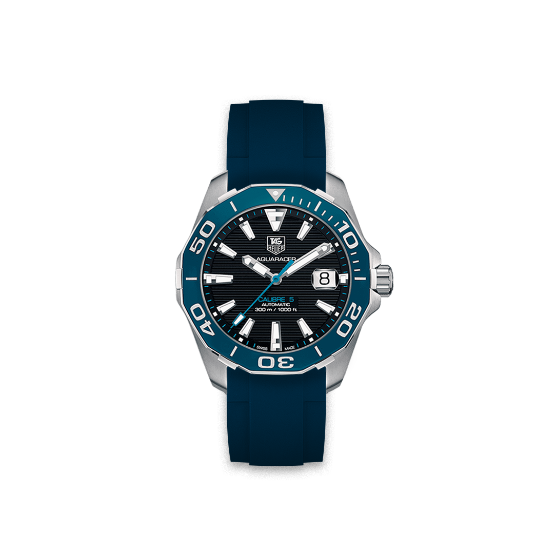 TAG HEUER Cinturino Nero Gomma AQUARACER 21.5 Mm FT6142 Per Mod Way201a - Foto 13