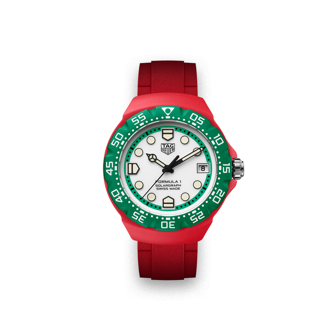 Straight Rubber Strap for Tag Heuer® Formula 1 Solargraph WBY1160