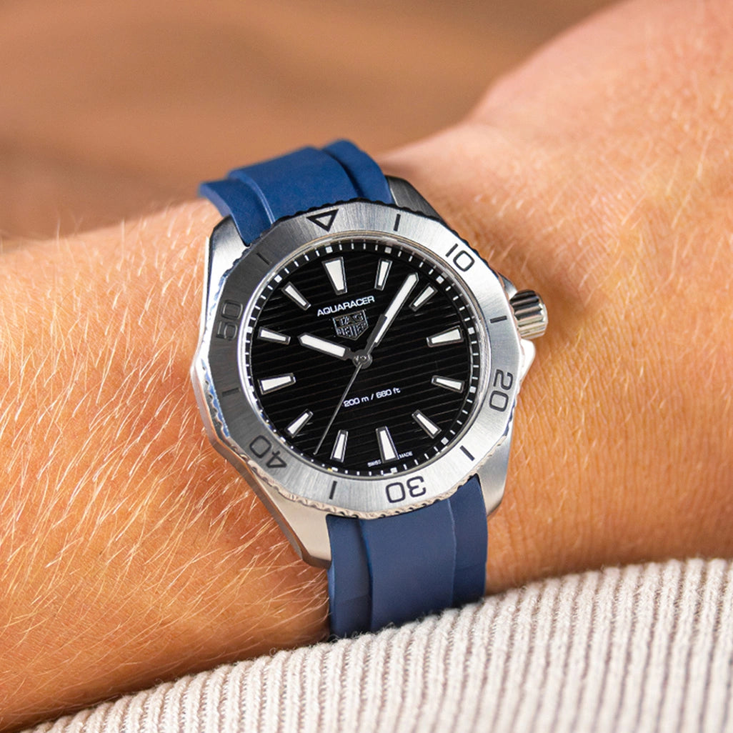 Rubber Strap Tag Heuer Aquaracer Pro 200 Black WBP1110.BA0627