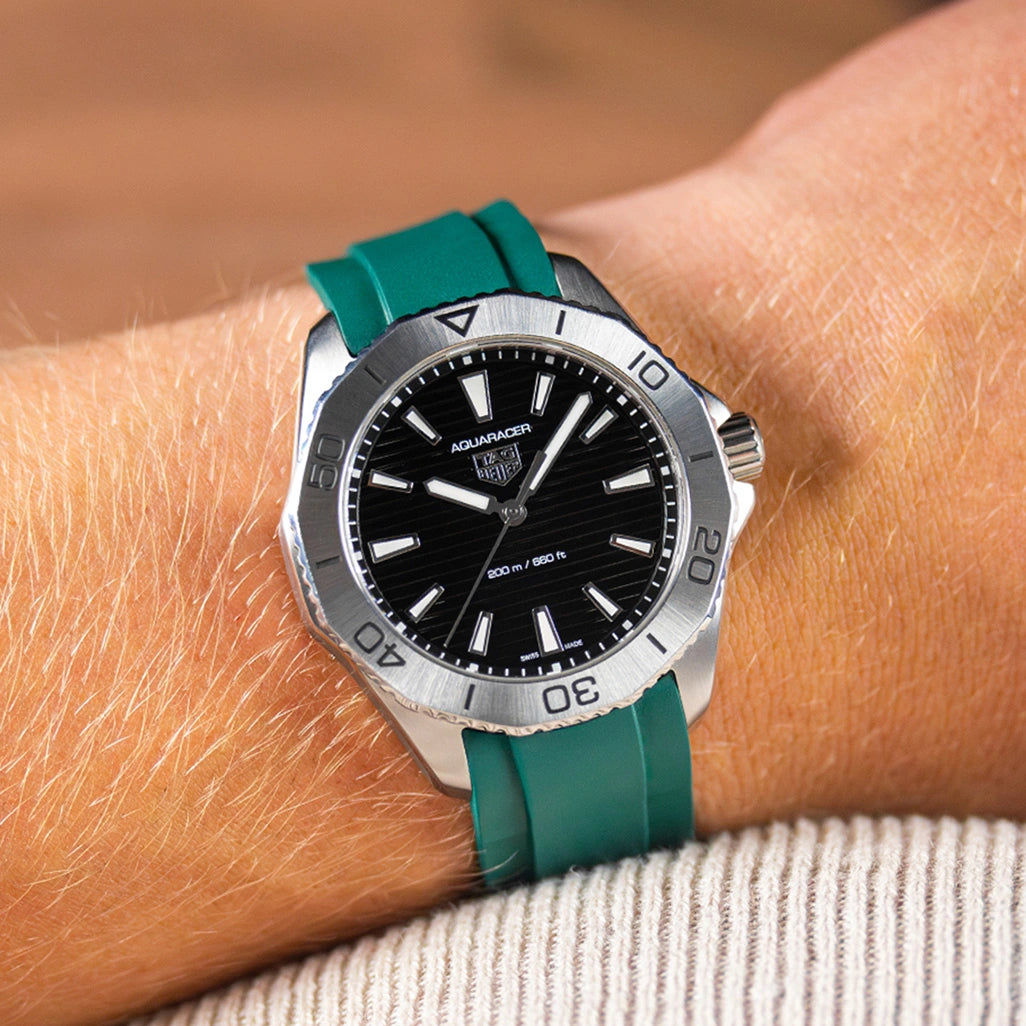 Rubber Strap Tag Heuer Aquaracer Pro 200 Black WBP1110.BA0627