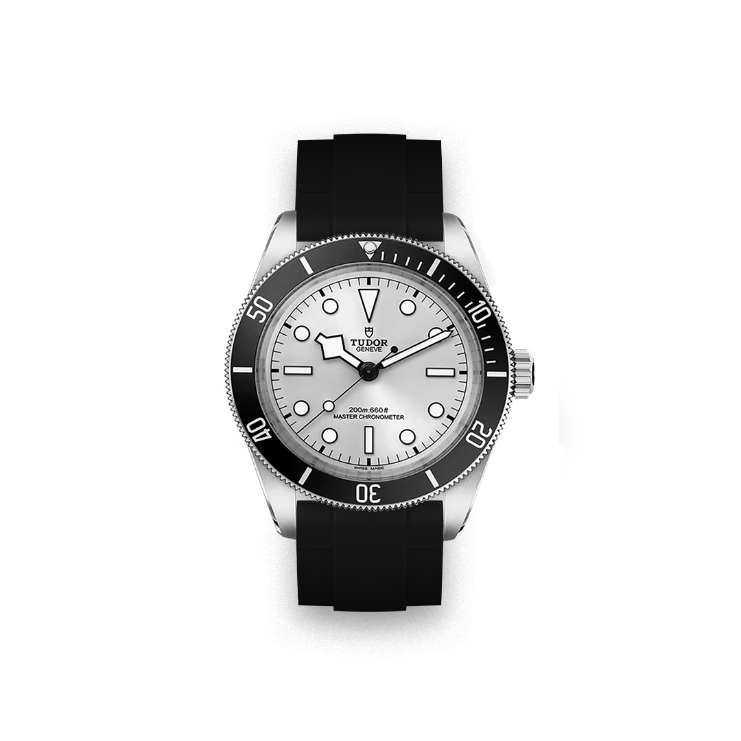 22MM Straight Rubber Strap For Tudor® BLACK BAY 68 SILVER DIAL