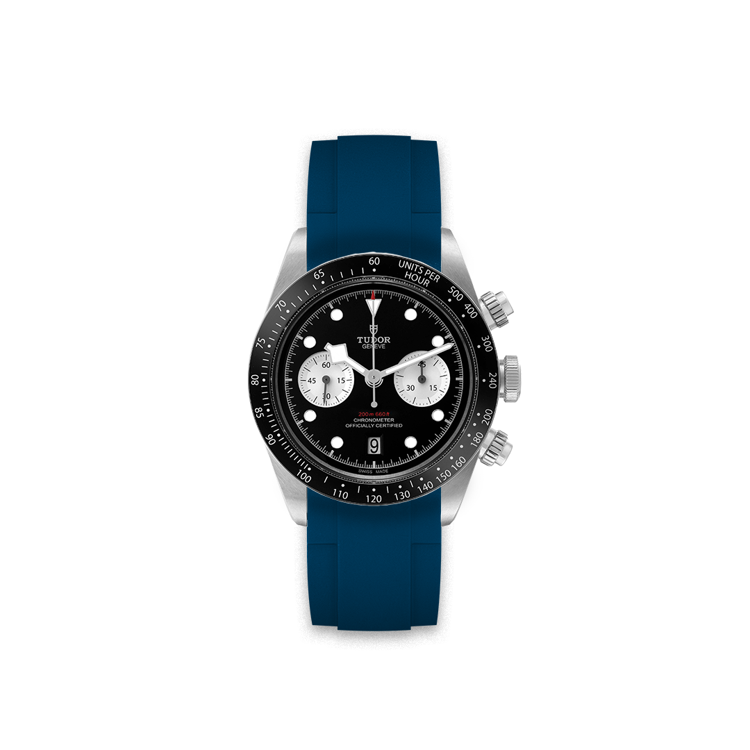 Rubber Strap for Tudor® Black Bay Chronograph Black Dial - ZEALANDE