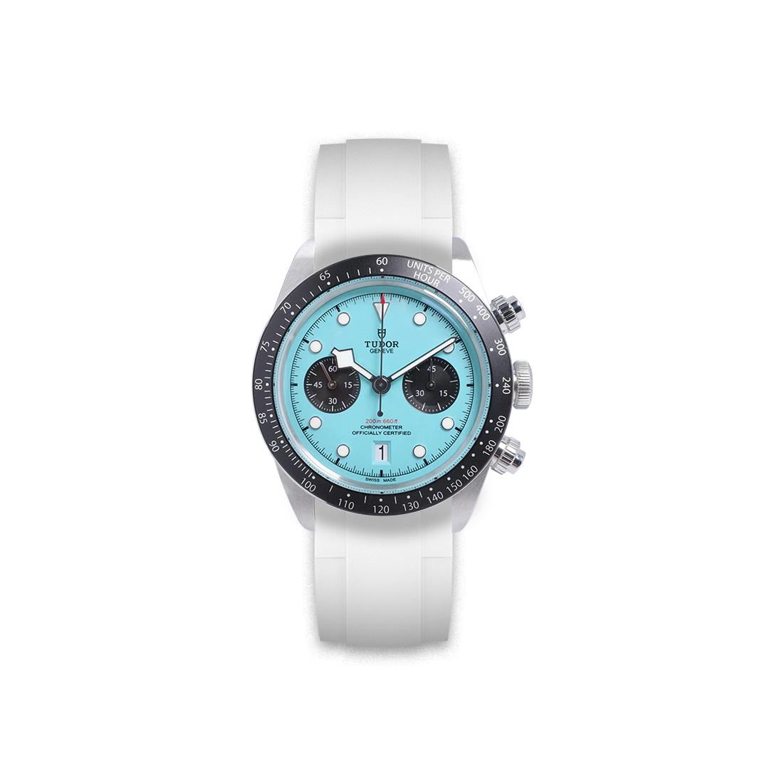 Rubber Strap for Tudor® Black Bay Chronograph Turquoise Dial