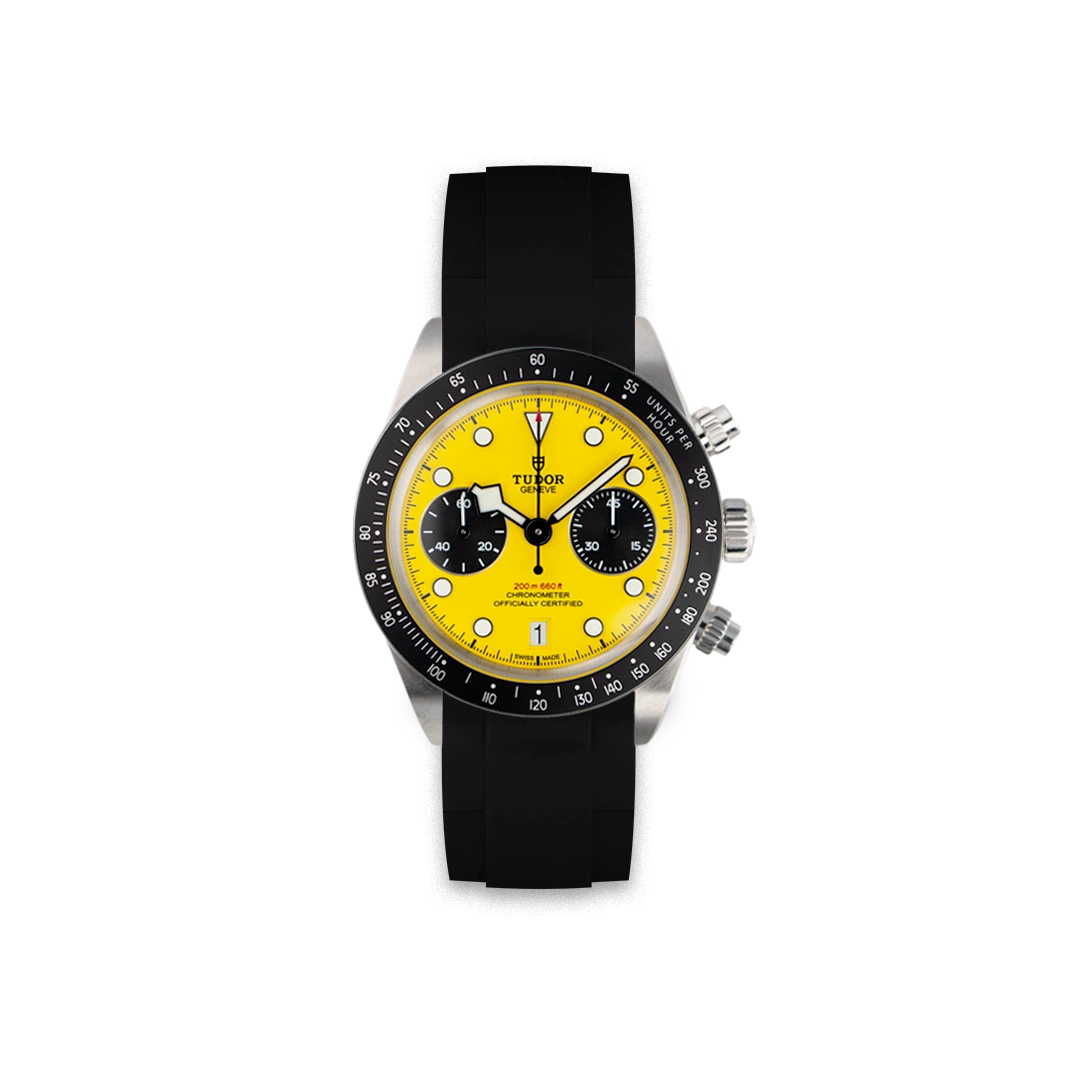 時計 boobooboo Rubber Strap for Tudor® Black Bay Chrono 39 