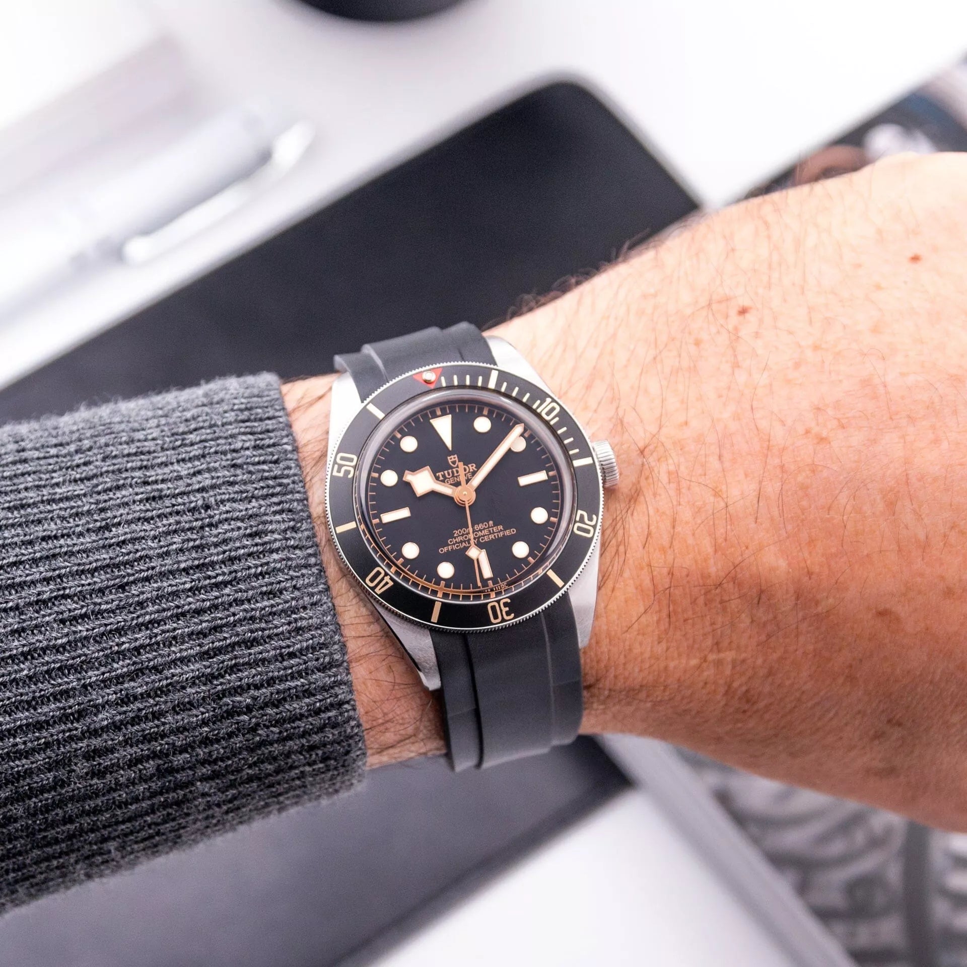 Rubber Strap for Tudor® Black Bay Fifty-eight Black ZEALANDE®