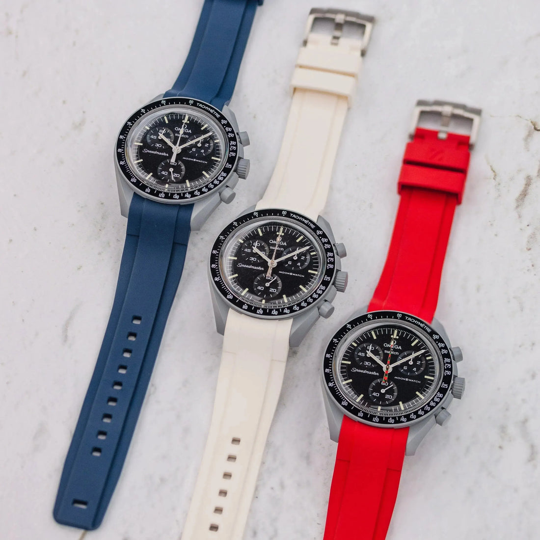  RUBBER STRAPS FOR OMEGA® X SWATCH® BIOCERAMIC MOONSWATCH