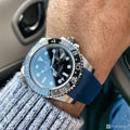 bracelet en caoutchouc FOR ROLEX� GMT (6 DIGITS) ZEALANDE Blue fr 