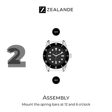 Bracelet Montre Cuir Noir RIOS 24mm Extra Fort - Compatible Breitling - Neuf Sans étiquette