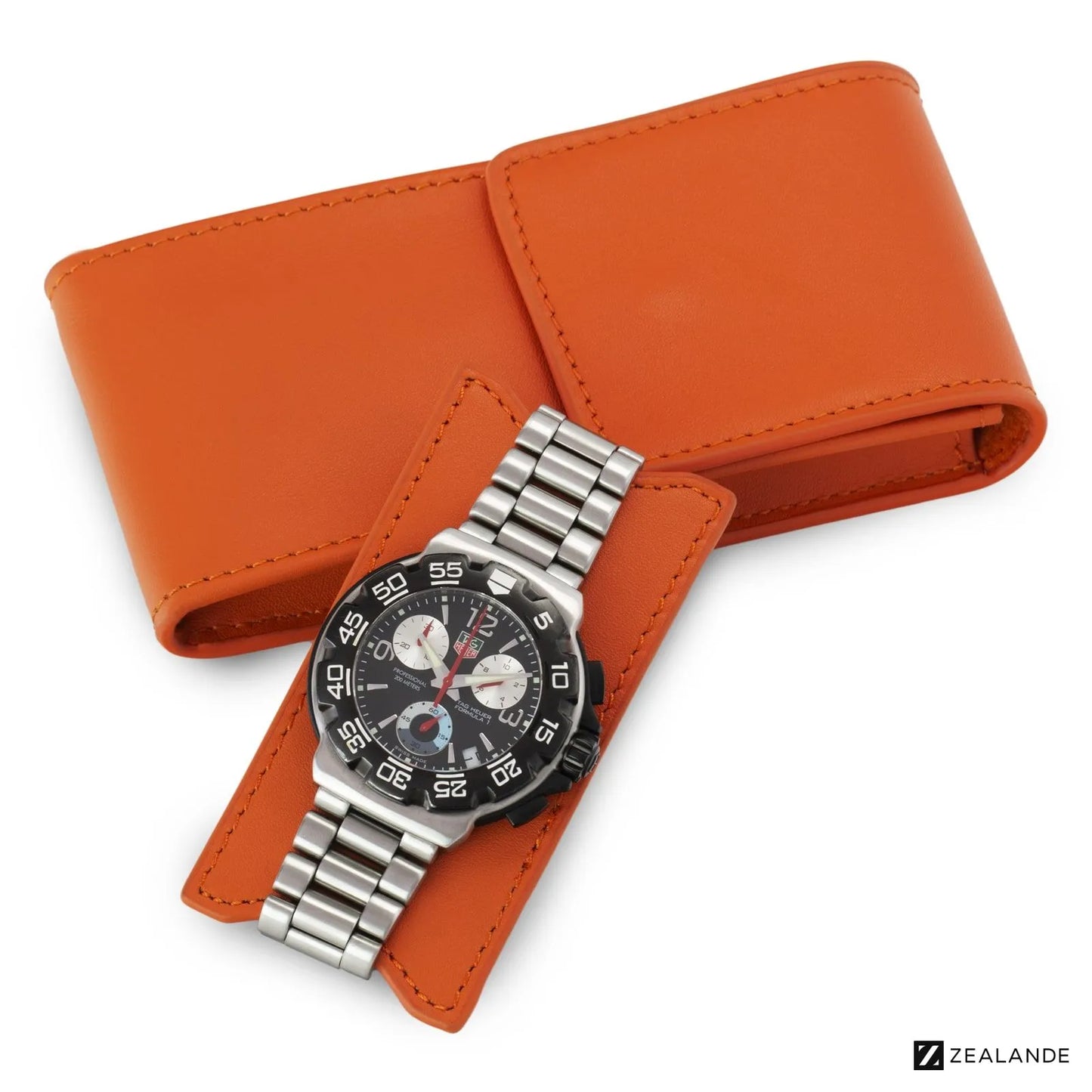 ZEALANDE� LEATHER WATCH POUCH (6 COLORS) ZEALANDE Orange Leather fr