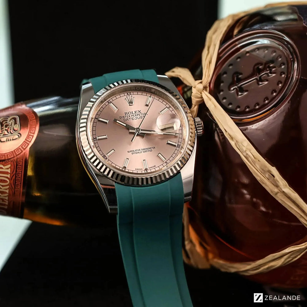 Rubber Strap Rolex Oyster Leather Rubber B Rolex Datejust 41 With