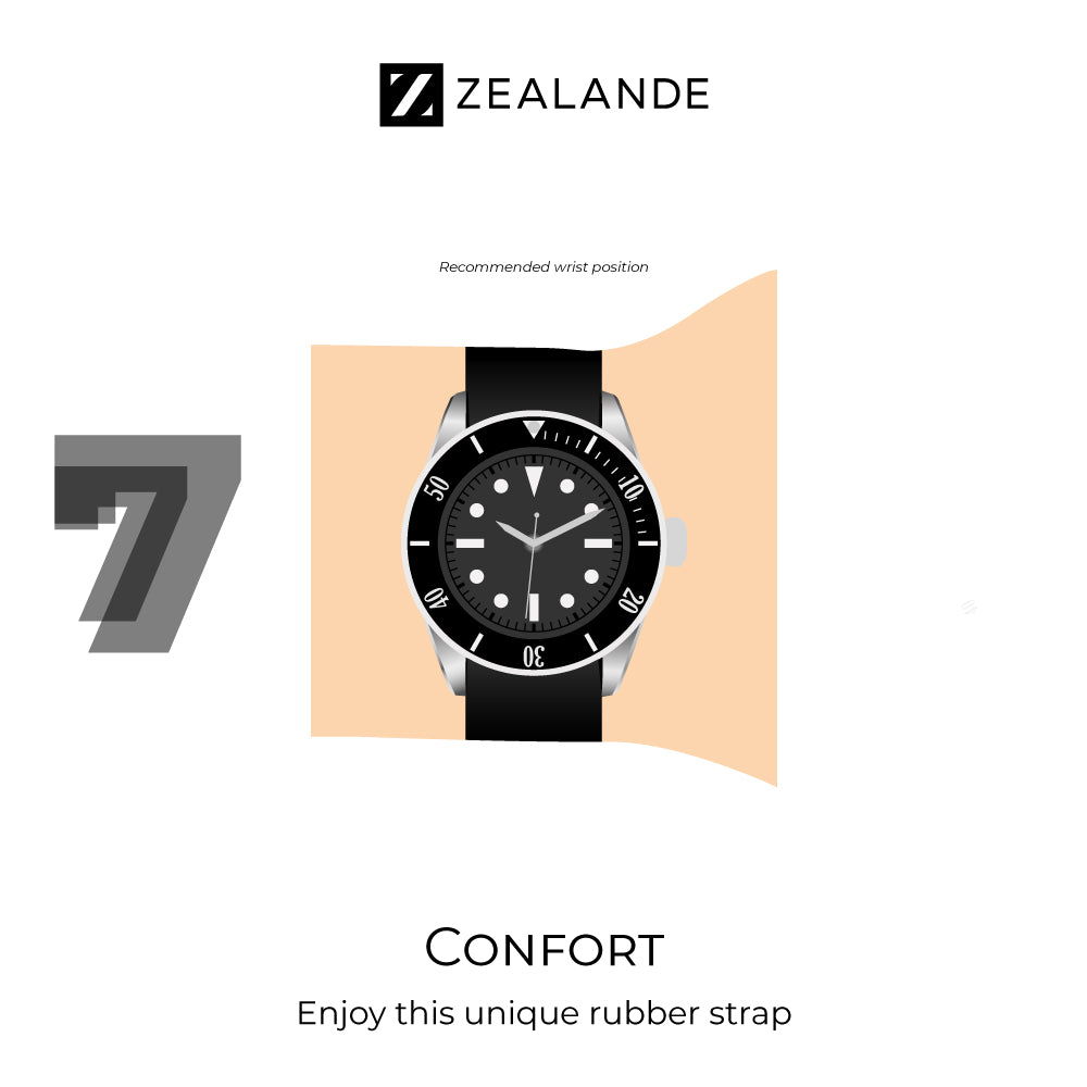 22MM NATO SINGLE PASS RUBBER STRAP FOR OMEGA® - ZEALANDE®