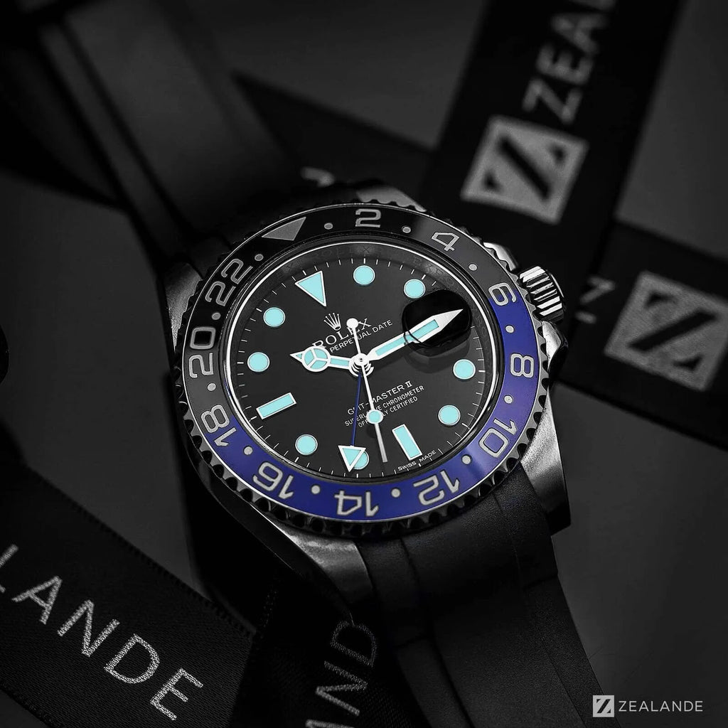 Rubber Strap for Rolex GMT BLNR Batman For Deployant Buckle ZEALANDE