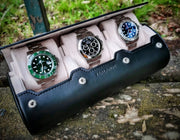 BLACK ZEALANDE® LEATHER WATCH ROLL ZEALANDE