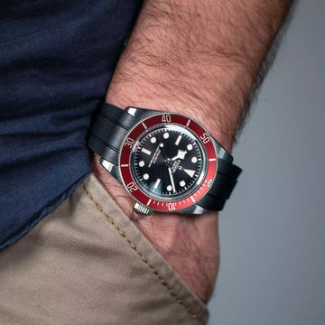 Rubber Strap for Tudor® Black Bay 41 Burgundy ZEALANDE®