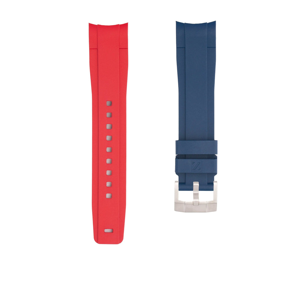 
                  
                    Rubber Strap for ROLEX® GMT 126710 BLRO (6 Digits) Rubber Straps ZEALANDE Blue and Red Brushed Classic
                  
                