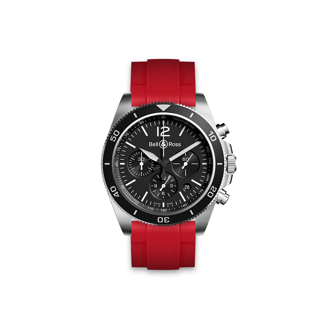 22MM STRAIGHT RUBBER STRAP FOR Bell & Ross® - ZEALANDE® 22MM STRAIGHT RUBBER STRAP FOR Bell & Ross® - ZEALANDE®