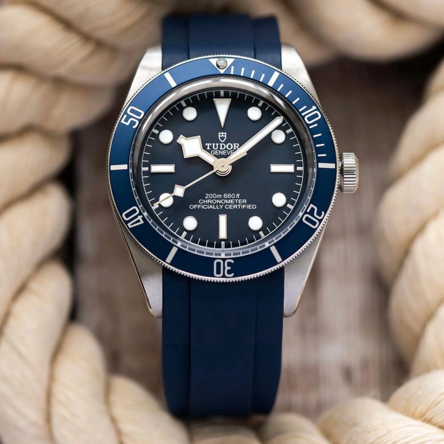 Rubber Strap for Tudor® BLACK BAY FIFTY-EIGHT Blue Rubber Straps ZEALANDE 