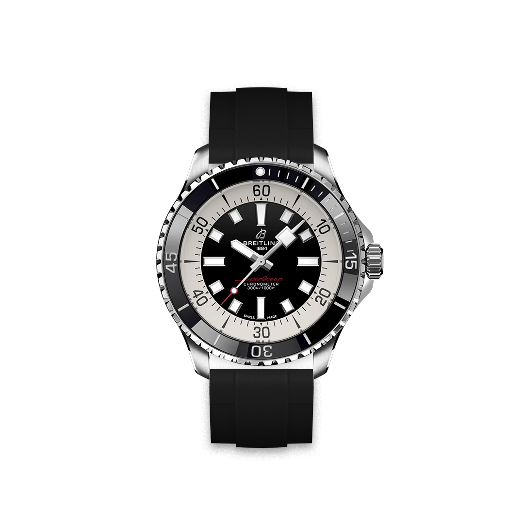 Straight Rubber Strap Breitling Superocean Automatic 44 - ZEALANDE®