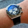 Droit bracelet en caoutchouc Pour Breitling Super Chronomat B01 44 bracelets en caoutchouc ZEALANDE 