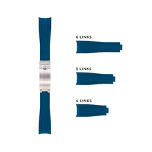  Kautschukarmband für ROLEX® Daytona (5 Ziffern) Für Faltschließe Kautschukarmbänder mit Faltschließe ZEALANDE Blau 4 Glieder & 4 Glieder 
