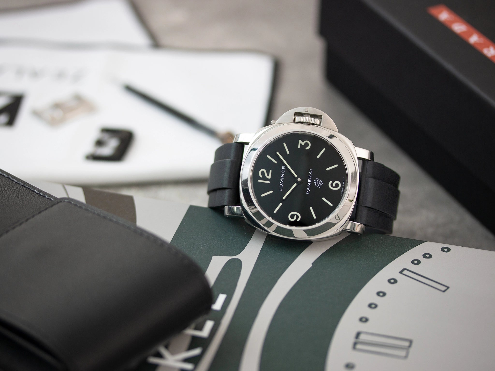 Straight Rubber Strap For Panerai Radiomir Quaranta Blue Dial ZEALANDE