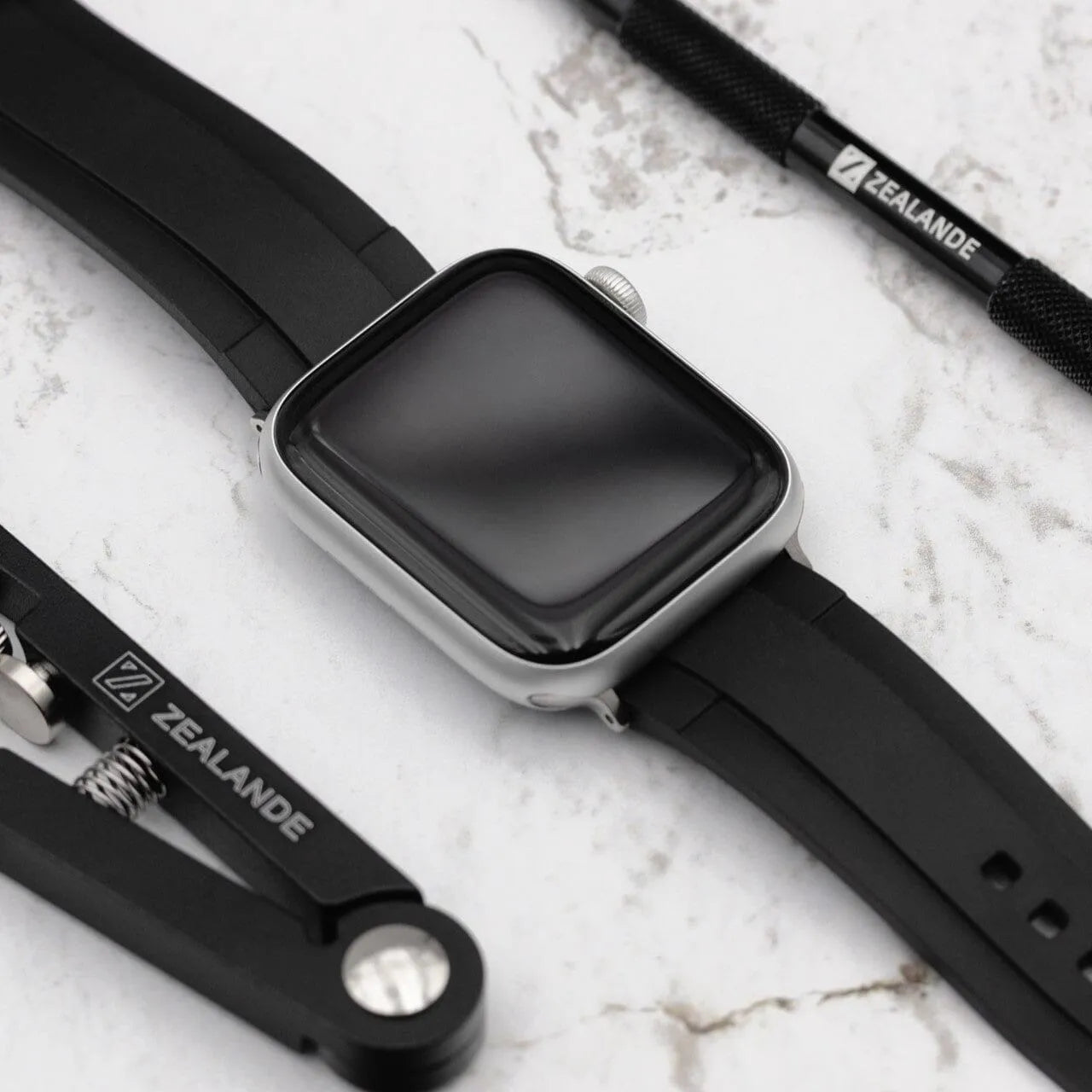 Rubber Strap for Apple Watch with 38mm, 40mm and 41mm cases (20mm wide) ZEALANDE 