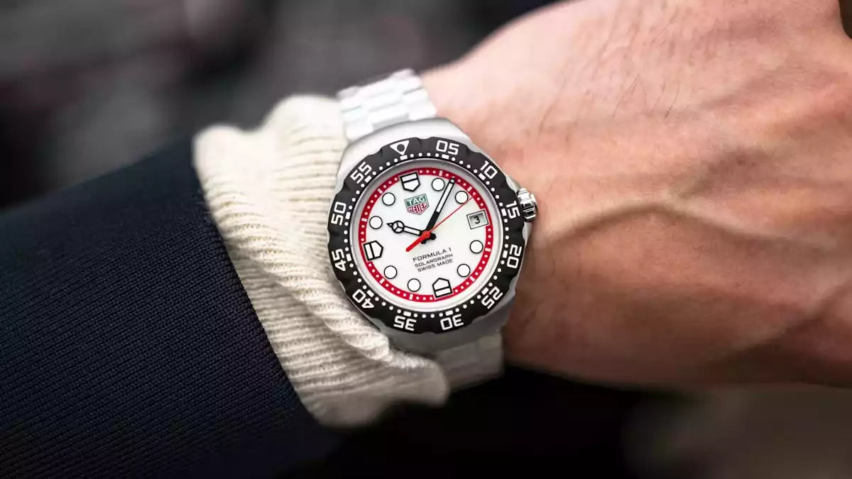 Tag Heuer Formula 1 white dial on original metal strap