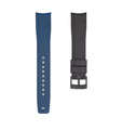 Kautschukarmband für ROLEX® GMT 126710 BLNR (6 Ziffern) Kautschukarmbänder ZEALANDE Schwarz und Blau PVD Schwarz Groß