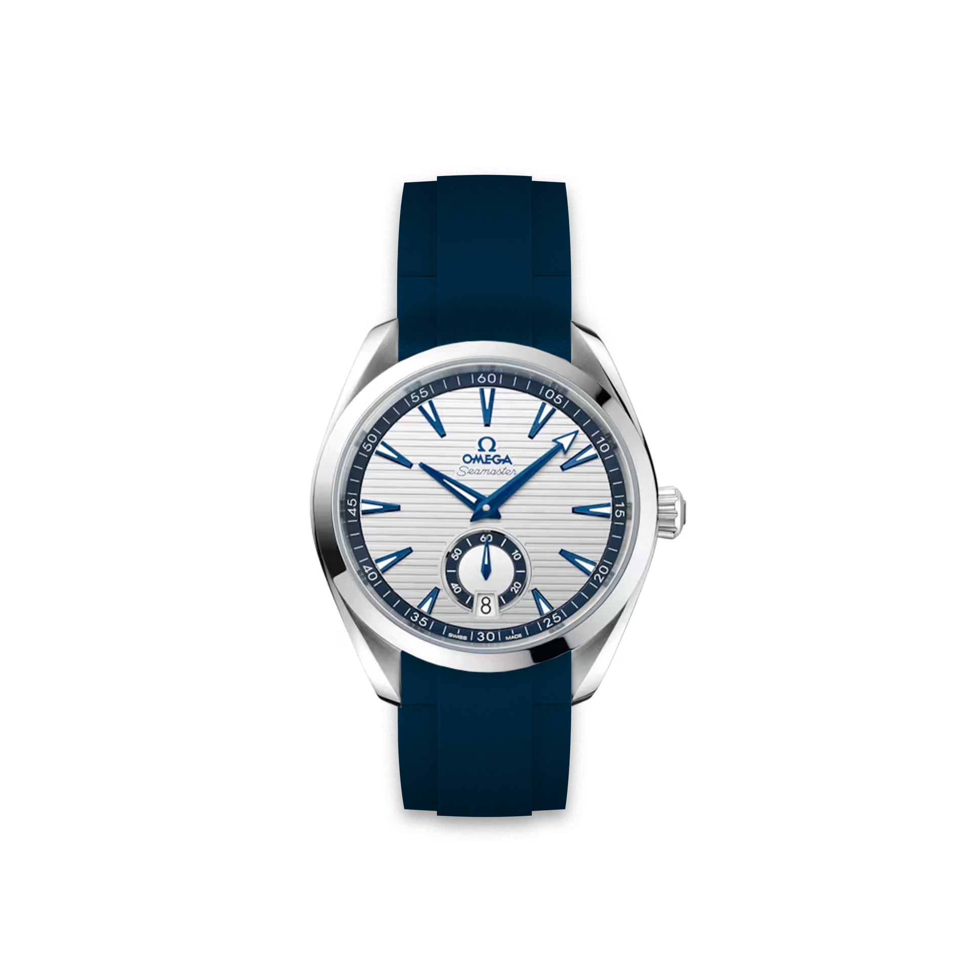 Rubber Strap Omega® Seamaster Aqua Terra 41MM Small Seconds Blue