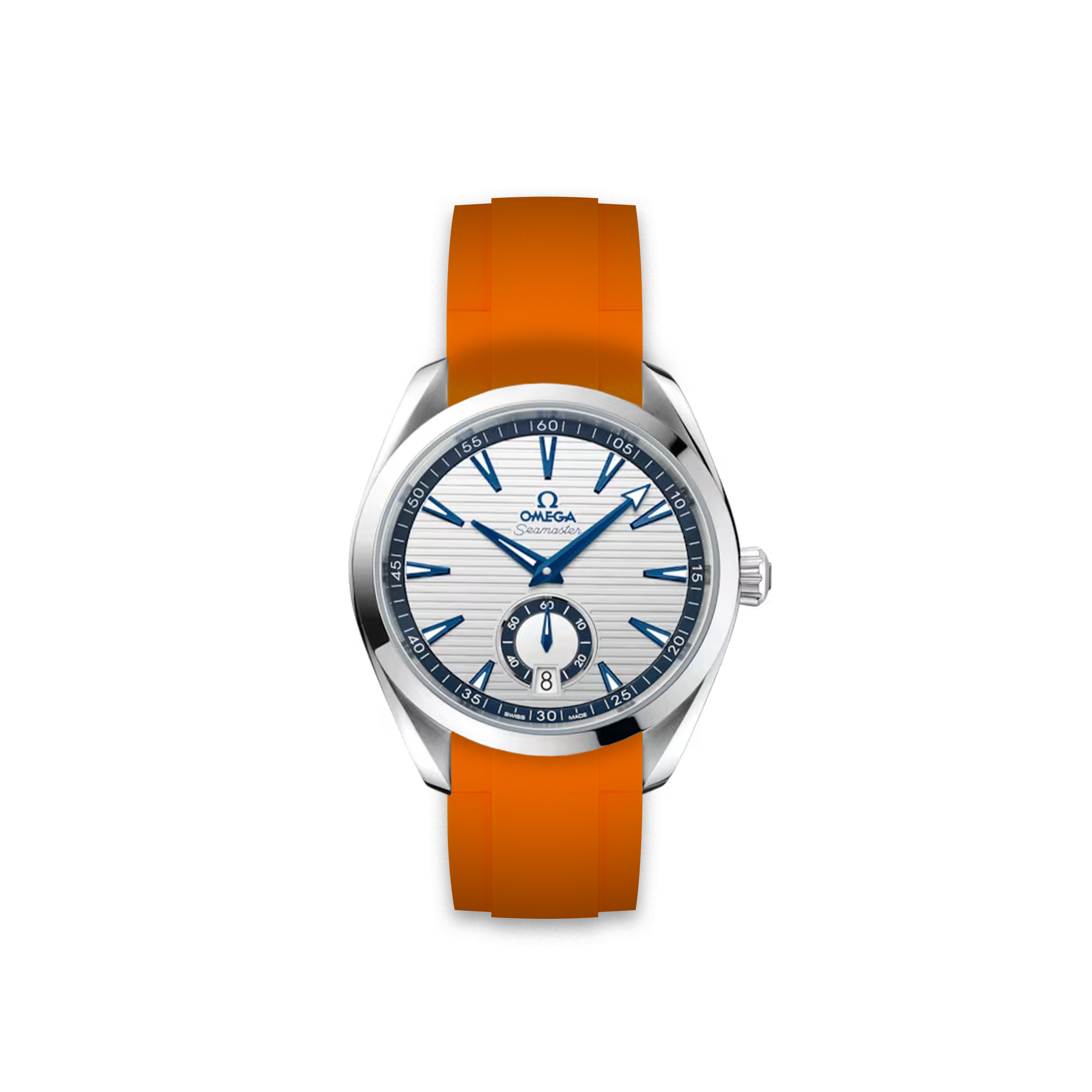 メル76168ページ Rubber Strap Omega® Seamaster Aqua Terra 41MM Small Seconds Blue