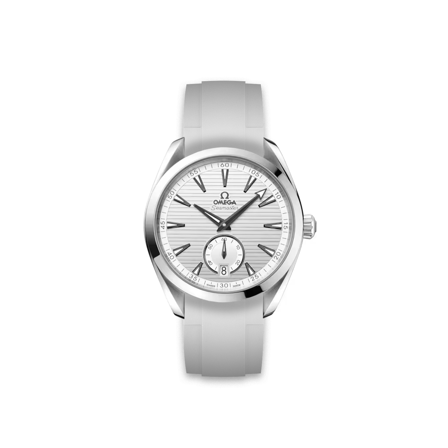 Rubber Strap for OMEGA Aqua Terra 41MM Small Seconds White Dial