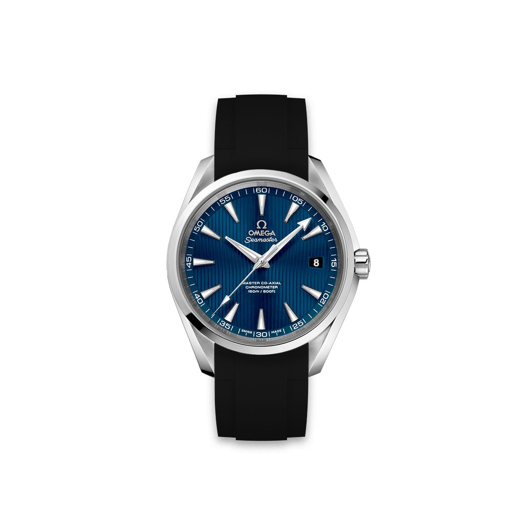 Omega aqua terra blue strap hotsell