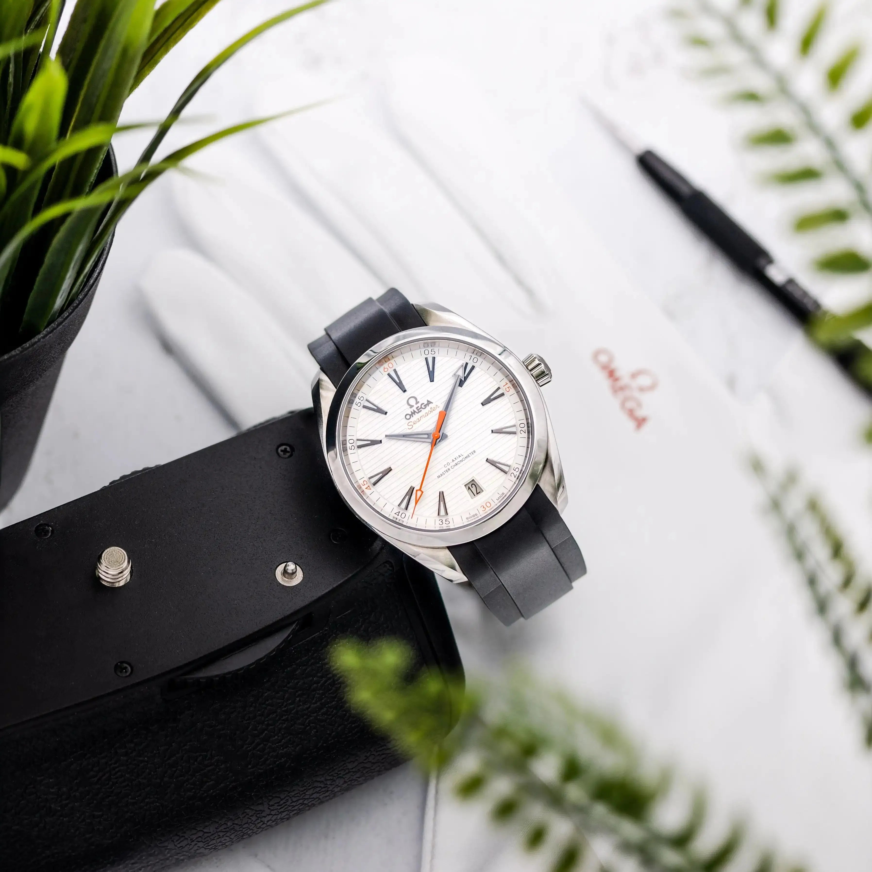 Rubber Strap for OMEGA Seamaster AQUA TERRA 150M CO AXIAL 41MM White