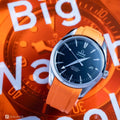 Kautschukarmband für OMEGA® Seamaster Aqua Terra 150m Co-Axial Chronometer 39mm Kautschukarmband ZEALANDE Orange gebürstet Klassisch