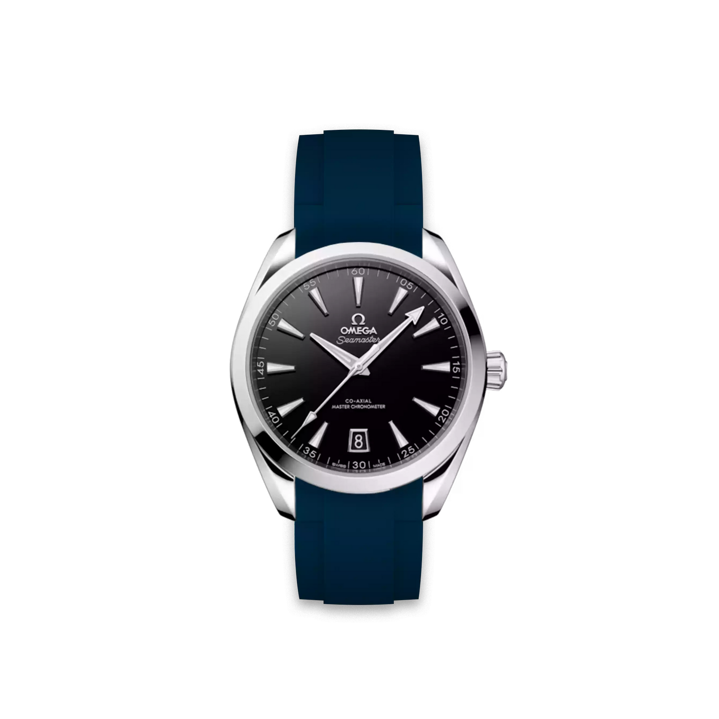 Rubber Strap for OMEGA® Seamaster Aqua Terra 150M CO‑AXIAL 41MM Black Lacquer Dial