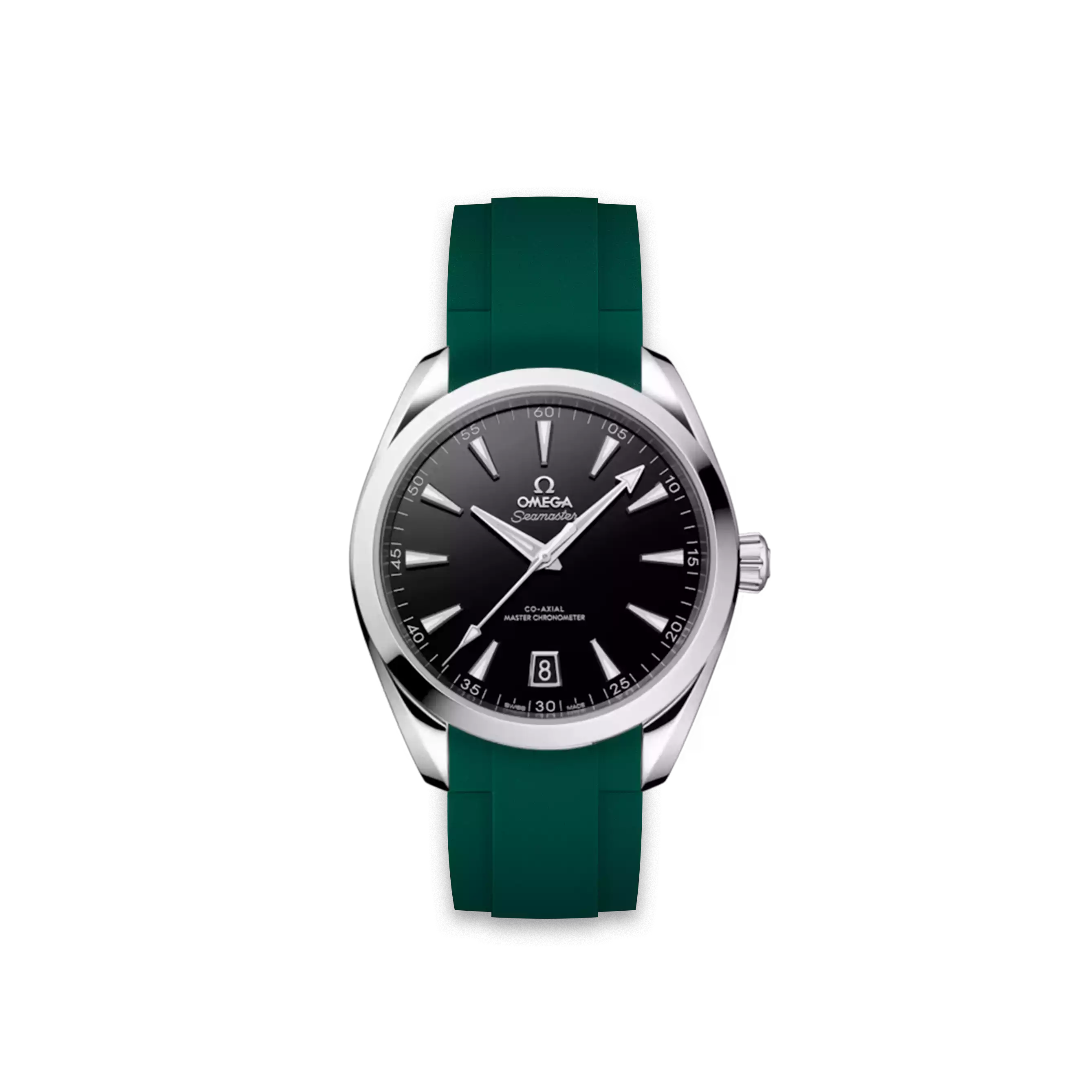Rubber Strap Omega Seamaster Aqua Terra 150m 41mm Black lacquer dial ...