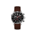 Rubber Strap for OMEGA® Seamaster Diver 300M Chronograph Co-Axial 41,5mm Black Rubber Straps ZEALANDE Brown Brushed Classic